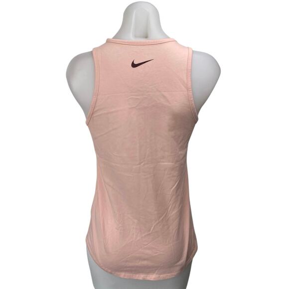The Nike Tee Coral Logo Spellout Sleeveless Workout Athletic Tank Top Size XS - Picture 2 of 4